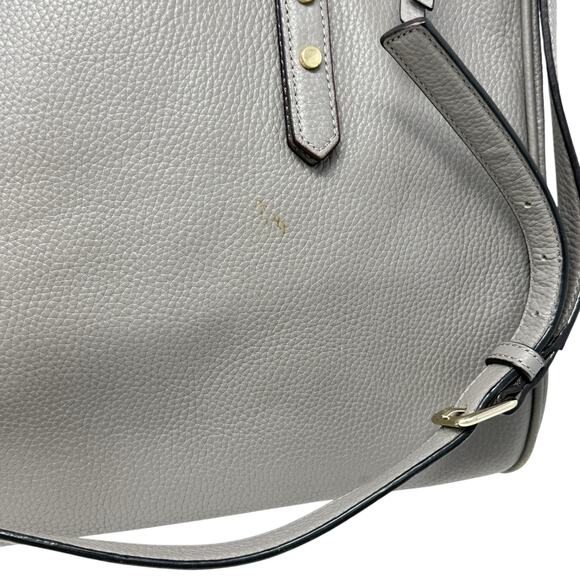 KATE SPADE Mulberry Street Gray Pebbled Leather Classic Handbag Purse READ - Picture 11 of 16